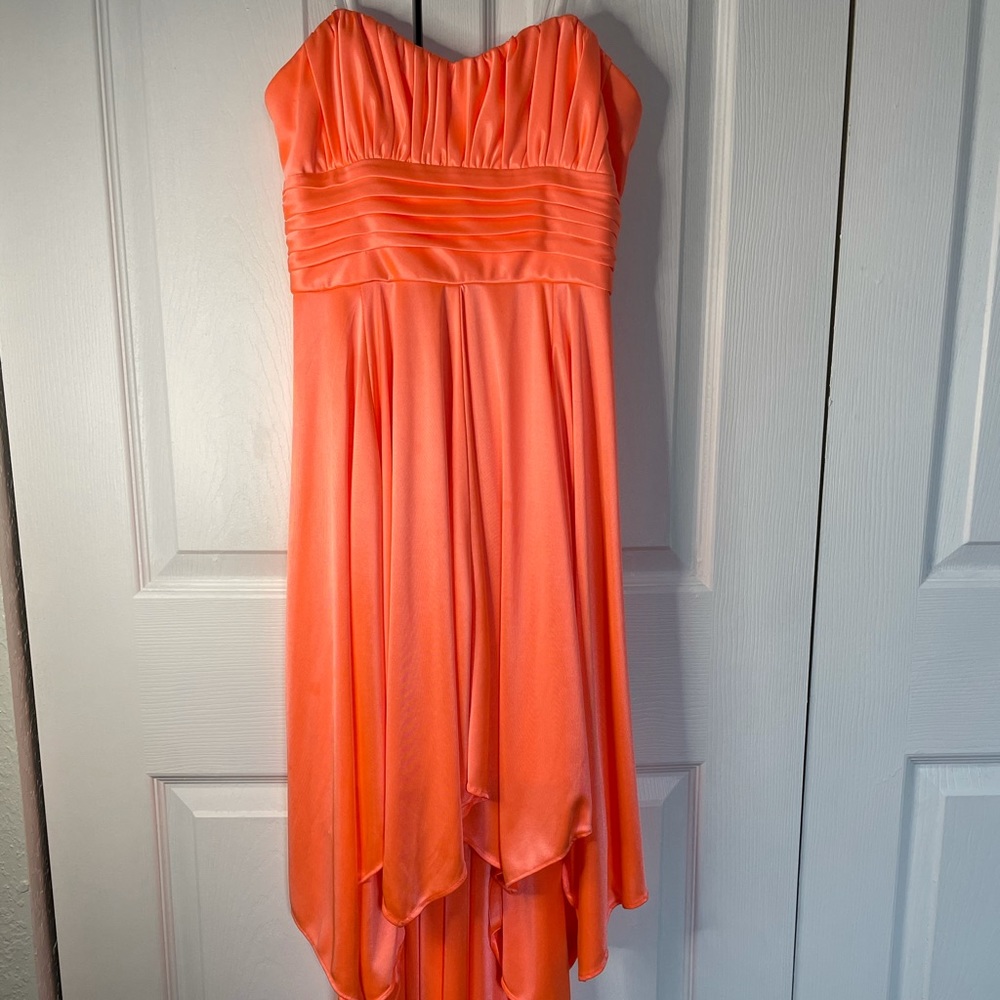 Orange silky Dress